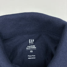 Load image into Gallery viewer, Boys GAP, navy organic cotton polo shirt top, EUC, size 4-5,  