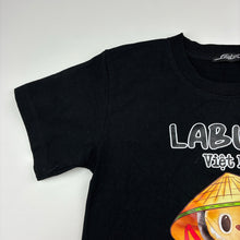 Load image into Gallery viewer, Unisex Fashion, black stretchy tee / top, LABUBU, no size, armpit to armpit: 34cm, EUC, size 6,  