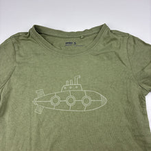 Load image into Gallery viewer, Boys Anko, khaki cotton tee / top, submarine, GUC, size 5,  