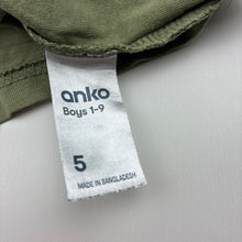 Load image into Gallery viewer, Boys Anko, khaki cotton tee / top, submarine, GUC, size 5,  