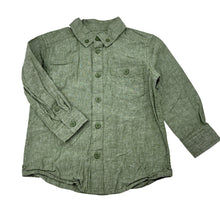 Load image into Gallery viewer, Boys Target, khaki linen / cotton long sleeve shirt, EUC, size 3,  