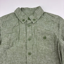 Load image into Gallery viewer, Boys Target, khaki linen / cotton long sleeve shirt, EUC, size 3,  