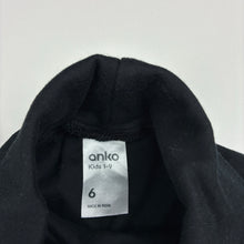 Load image into Gallery viewer, Unisex Anko, black soft cotton skivvy top, EUC, size 6,  