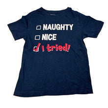 Load image into Gallery viewer, Unisex Anko, navy cotton Christmas tee / top, GUC, size 8,  