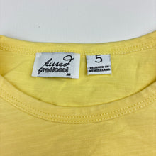 Load image into Gallery viewer, Girls Kissed by Radicool, yellow stretchy peplum top, butterfly, EUC, size 5,  