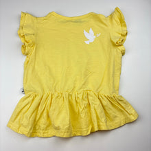 Load image into Gallery viewer, Girls Kissed by Radicool, yellow stretchy peplum top, butterfly, EUC, size 5,  