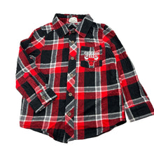 Load image into Gallery viewer, Boys Cotton On, NBA Chicago Bulls flannel cotton long sleeve shirt, EUC, size 5,  