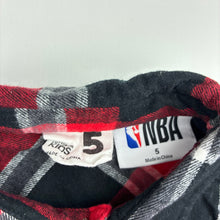 Load image into Gallery viewer, Boys Cotton On, NBA Chicago Bulls flannel cotton long sleeve shirt, EUC, size 5,  