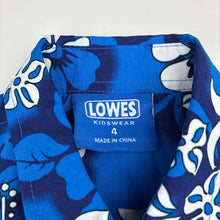 Load image into Gallery viewer, Boys LOWES, lightweight Hawaiian short sleeve shirt, EUC, size 4,  