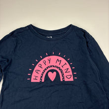 Load image into Gallery viewer, Girls Anko, navy cotton long sleeve tee / top, GUC, size 5,  