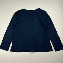 Load image into Gallery viewer, Girls Anko, navy cotton long sleeve tee / top, GUC, size 5,  