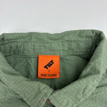 Load image into Gallery viewer, Boys Tilt, khaki lightweight cotton short sleeve shirt, GUC, size 7,  