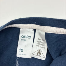 Load image into Gallery viewer, Girls Anko, navy cotton pyjama tee / top, FUC, size 10,  