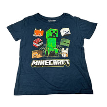 Load image into Gallery viewer, Boys Mojang, Minecraft navy cotton tee / top, GUC, size 6,  