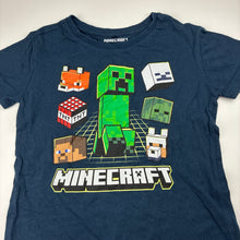 Load image into Gallery viewer, Boys Mojang, Minecraft navy cotton tee / top, GUC, size 6,  