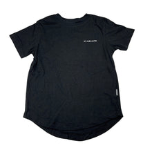 Load image into Gallery viewer, Boys St Goliath, black cotton tee / top, no size, armpit to armpit: 32.5cm, EUC, size 5-6,  