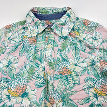Load image into Gallery viewer, Boys Osh Kosh, lightweight cotton short sleeve shirt, pineapples, EUC, size 12,  