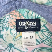Load image into Gallery viewer, Boys Osh Kosh, lightweight cotton short sleeve shirt, pineapples, EUC, size 12,  