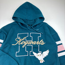 Load image into Gallery viewer, Girls Harry Potter, Hogwarts Hedwig fleece lined hoodie sweater, pilling, FUC, size 12,  