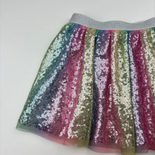 Load image into Gallery viewer, Girls Anko, lined sequin party skirt, elasticated, GUC, size 3,  