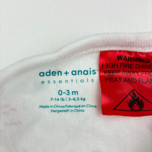 Load image into Gallery viewer, Girls aden + anais, cotton swaddle sleeping bag, 3 - 6.5kg, EUC, size 000,  