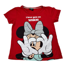 Load image into Gallery viewer, Girls Disney, Minnie Mouse cotton tee / top, FUC, size 6,  