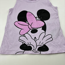 Load image into Gallery viewer, Girls H&amp;M, Disney Minnie Mouse cotton singlet top, mark on back, FUC, size 5-6,  