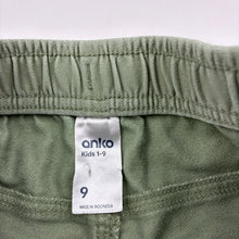 Load image into Gallery viewer, Boys Anko, khaki casual shorts, elasticated, marks back left pocket, FUC, size 9,  