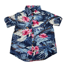 Load image into Gallery viewer, Boys RAISED BY THE DESERT, floral cotton short sleeve shirt, GUC, size 3,  