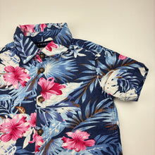 Load image into Gallery viewer, Boys RAISED BY THE DESERT, floral cotton short sleeve shirt, GUC, size 3,  