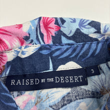 Load image into Gallery viewer, Boys RAISED BY THE DESERT, floral cotton short sleeve shirt, GUC, size 3,  