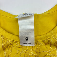 Load image into Gallery viewer, Girls Disney, Princess Belle party dress / costume, GUC, size 9, L: 70cm
