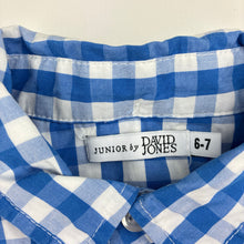 Load image into Gallery viewer, Boys Junior by DJs, lightweight cotton short sleeve shirt, EUC, size 6-7,  