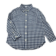 Load image into Gallery viewer, Boys GAP, navy check cotton long sleeve shirt, GUC, size 4,  