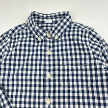 Load image into Gallery viewer, Boys GAP, navy check cotton long sleeve shirt, GUC, size 4,  