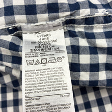 Load image into Gallery viewer, Boys GAP, navy check cotton long sleeve shirt, GUC, size 4,  