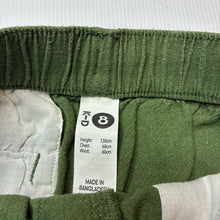 Load image into Gallery viewer, Boys KID, khaki linen / cotton shorts, elasticated, GUC, size 8,  