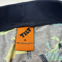 Load image into Gallery viewer, Boys Tilt, cotton shorts, elasticated, dinosaurs, EUC, size 4,  