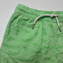 Load image into Gallery viewer, Boys Milkshake, green cotton shorts, elasticated, crocodiles, EUC, size 5,  