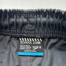 Load image into Gallery viewer, Boys SCHOOL ZONE, grey school shorts, elasticated, EUC, size 4,  