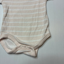 Load image into Gallery viewer, Girls 4 Baby, pink &amp; white stripe cotton bodysuit / romper, EUC, size 0000,  