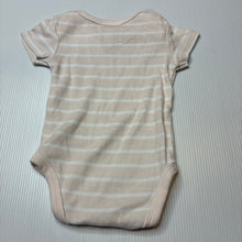 Load image into Gallery viewer, Girls 4 Baby, pink &amp; white stripe cotton bodysuit / romper, EUC, size 0000,  