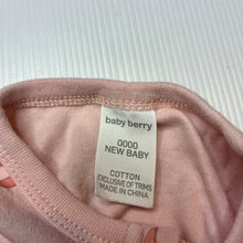 Load image into Gallery viewer, Girls Baby Berry, soft cotton zip romper, EUC, size 0000,  