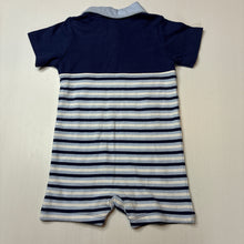 Load image into Gallery viewer, Boys Mix Baby, soft feel cotton polo romper, EUC, size 1,  