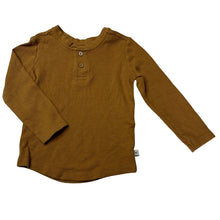 Load image into Gallery viewer, Unisex HONEST BABY CLOTHING, organic cotton waffle henley top, EUC, size 2,  