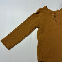 Load image into Gallery viewer, Unisex HONEST BABY CLOTHING, organic cotton waffle henley top, EUC, size 2,  