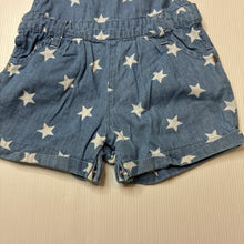 Load image into Gallery viewer, Girls Little Me, chambray cotton overalls / shortalls, EUC, size 12 months,  