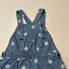 Load image into Gallery viewer, Girls Little Me, chambray cotton overalls / shortalls, EUC, size 12 months,  