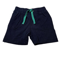 Load image into Gallery viewer, Boys Dymples, navy soft cotton shorts, elasticated, GUC, size 0,  