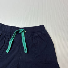 Load image into Gallery viewer, Boys Dymples, navy soft cotton shorts, elasticated, GUC, size 0,  